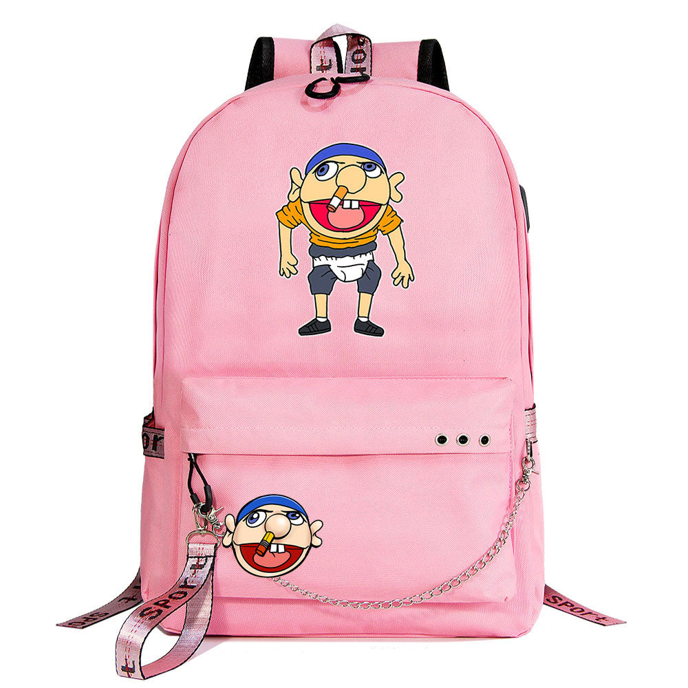 Jeffy USB Charging Backpack Shoolbag Notebook Bag Gifts for Kids Students