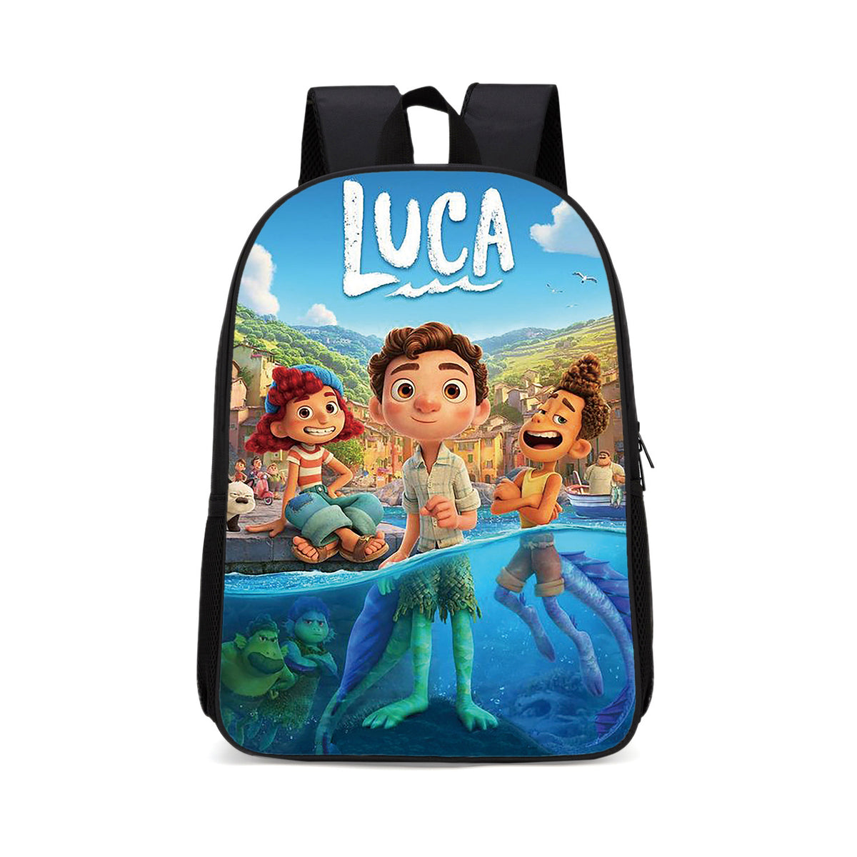 Luca Alberto Monster Backpack School Supplies Satchel Casual Book Bag School Bag