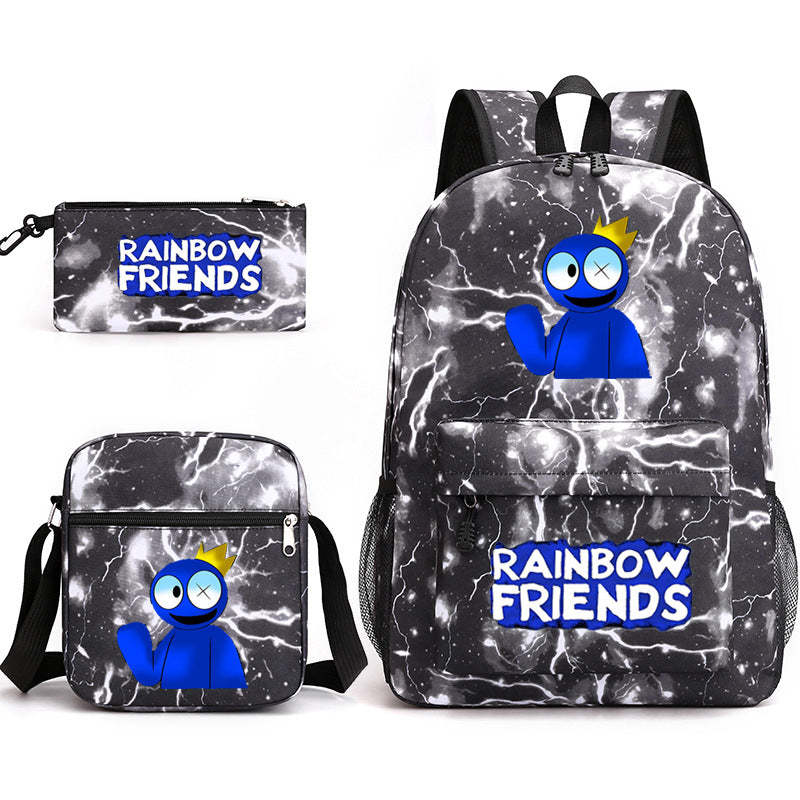 Rainbow Friends #2 SchoolBag Backpack Shoulder Bag Book Pencil Bags  3pcs Set