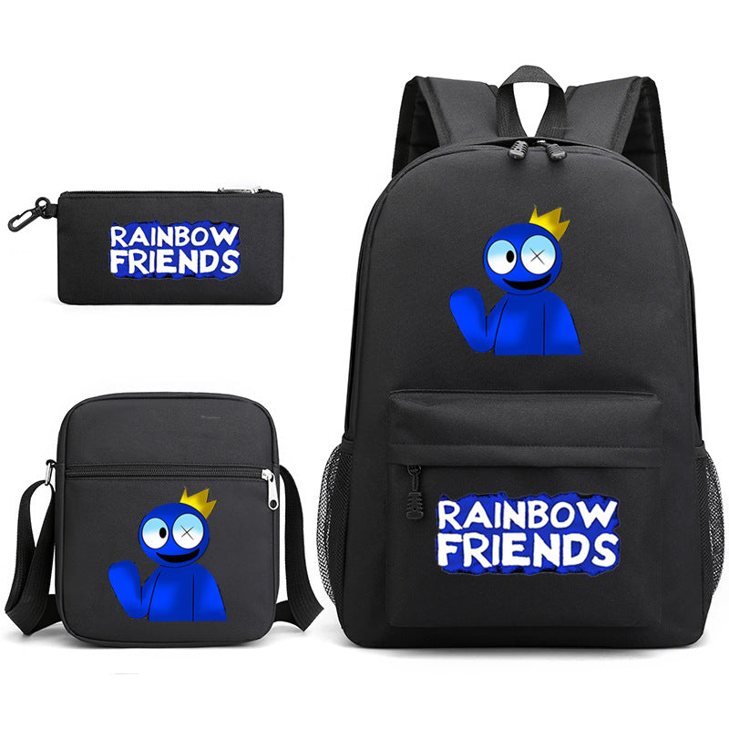 Rainbow Friends #2 SchoolBag Backpack Shoulder Bag Book Pencil Bags  3pcs Set