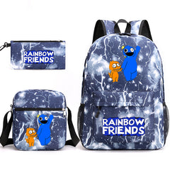 Rainbow Friends #1 SchoolBag Backpack Shoulder Bag Book Pencil Bags  3pcs Set