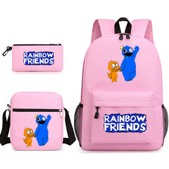 Rainbow Friends #2 SchoolBag Backpack Shoulder Bag Book Pencil Bags  3pcs Set