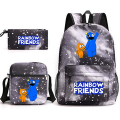 Rainbow Friends #1 SchoolBag Backpack Shoulder Bag Book Pencil Bags  3pcs Set