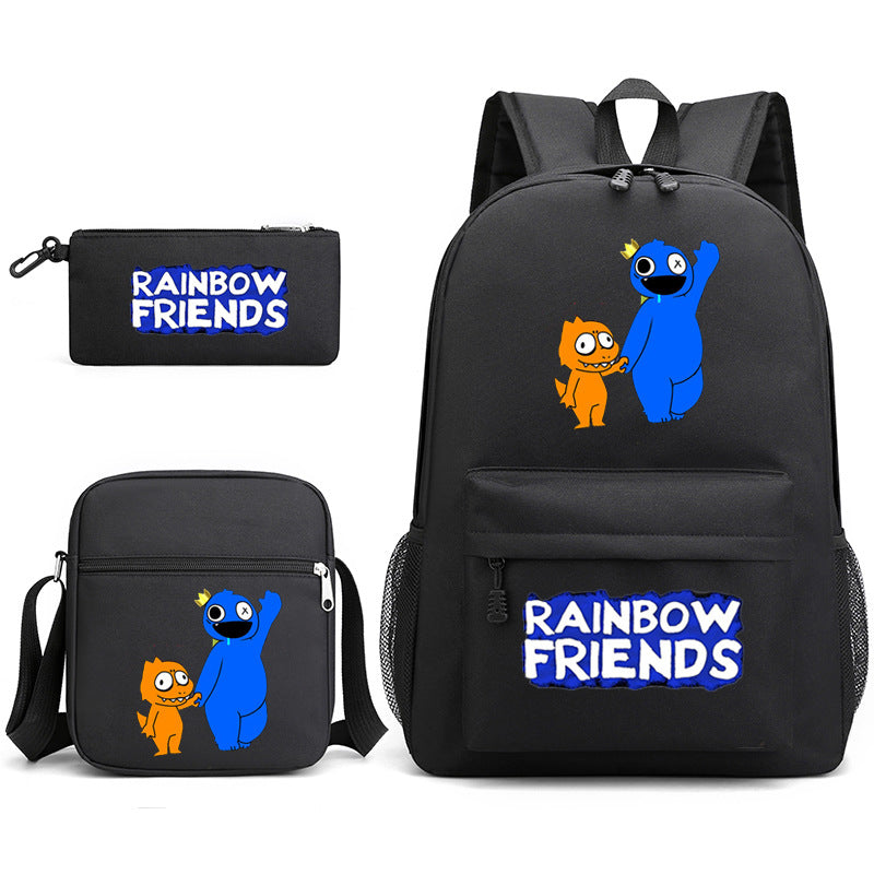 Rainbow Friends #1 SchoolBag Backpack Shoulder Bag Book Pencil Bags  3pcs Set