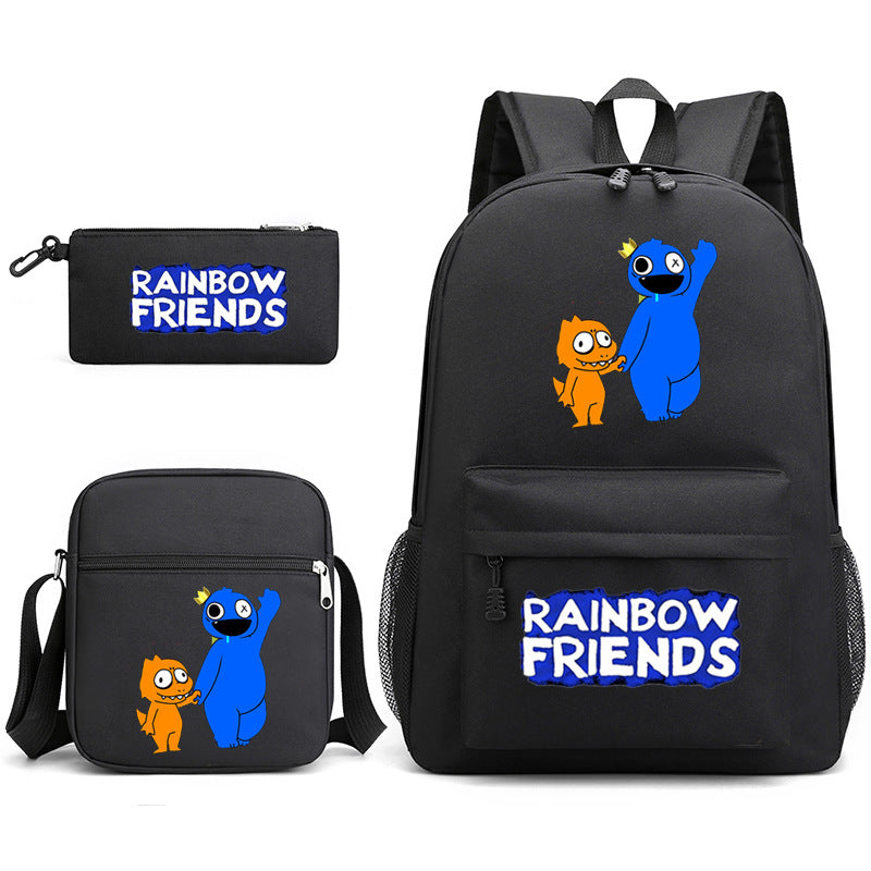 Rainbow Friends #2 SchoolBag Backpack Shoulder Bag Book Pencil Bags  3pcs Set