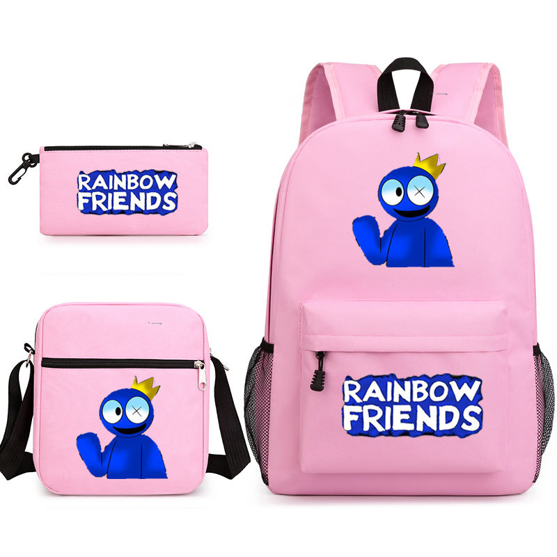 Rainbow Friends #2 SchoolBag Backpack Shoulder Bag Book Pencil Bags  3pcs Set