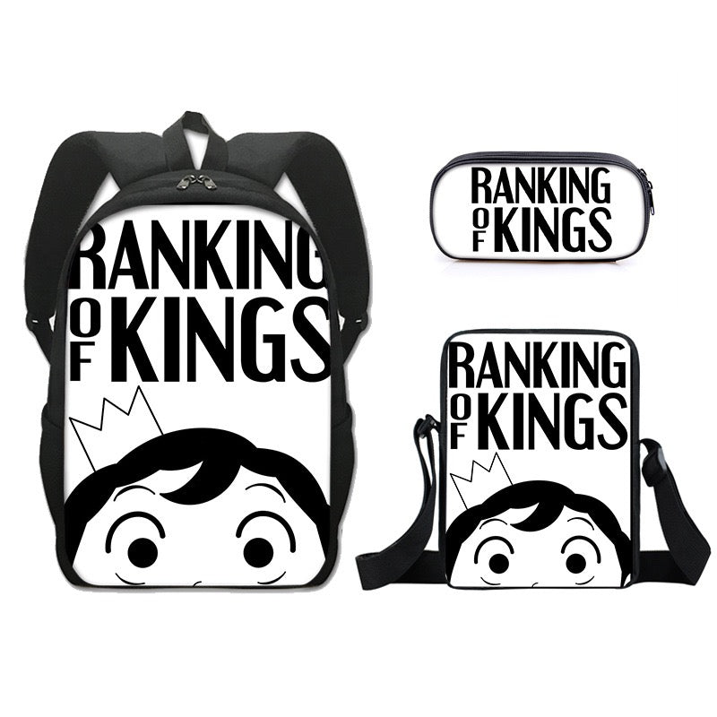 Ranking of Kings Schoolbag Backpack Lunch Bag Pencil Case Set Gift for Kids Students