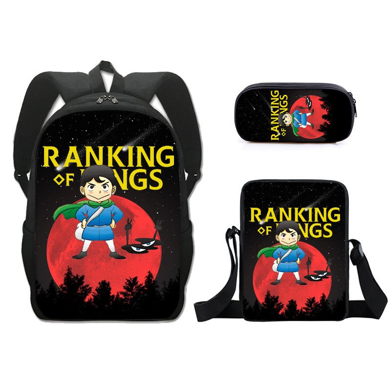 Ranking of Kings Schoolbag Backpack Lunch Bag Pencil Case Set Gift for Kids Students