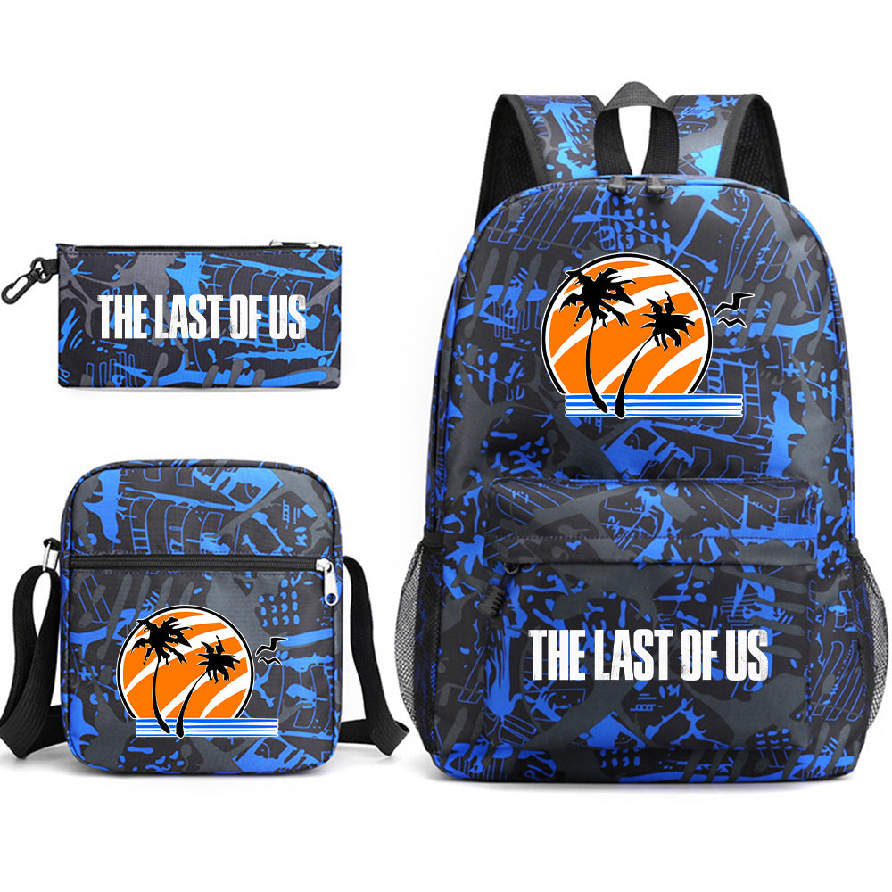 The Last of Us SchoolBag Backpack Shoulder Bag Book Pencil Bags  3pcs Set