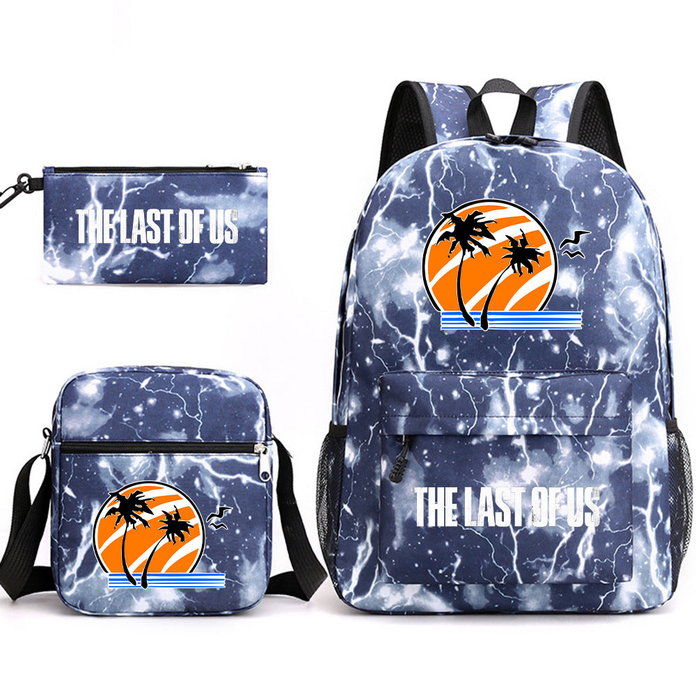 The Last of Us SchoolBag Backpack Shoulder Bag Book Pencil Bags  3pcs Set