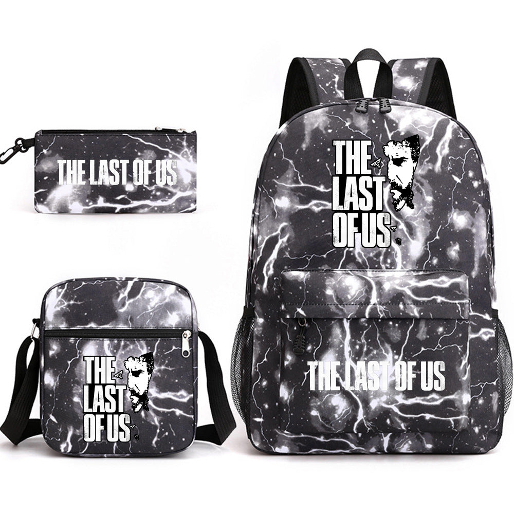 The Last of Us SchoolBag Backpack Shoulder Bag Book Pencil Bags  3pcs Set