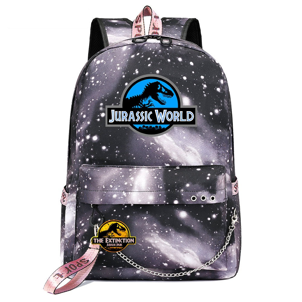 Jurassic World USB Charging Backpack Shoolbag Notebook Bag Gifts for Kids Students