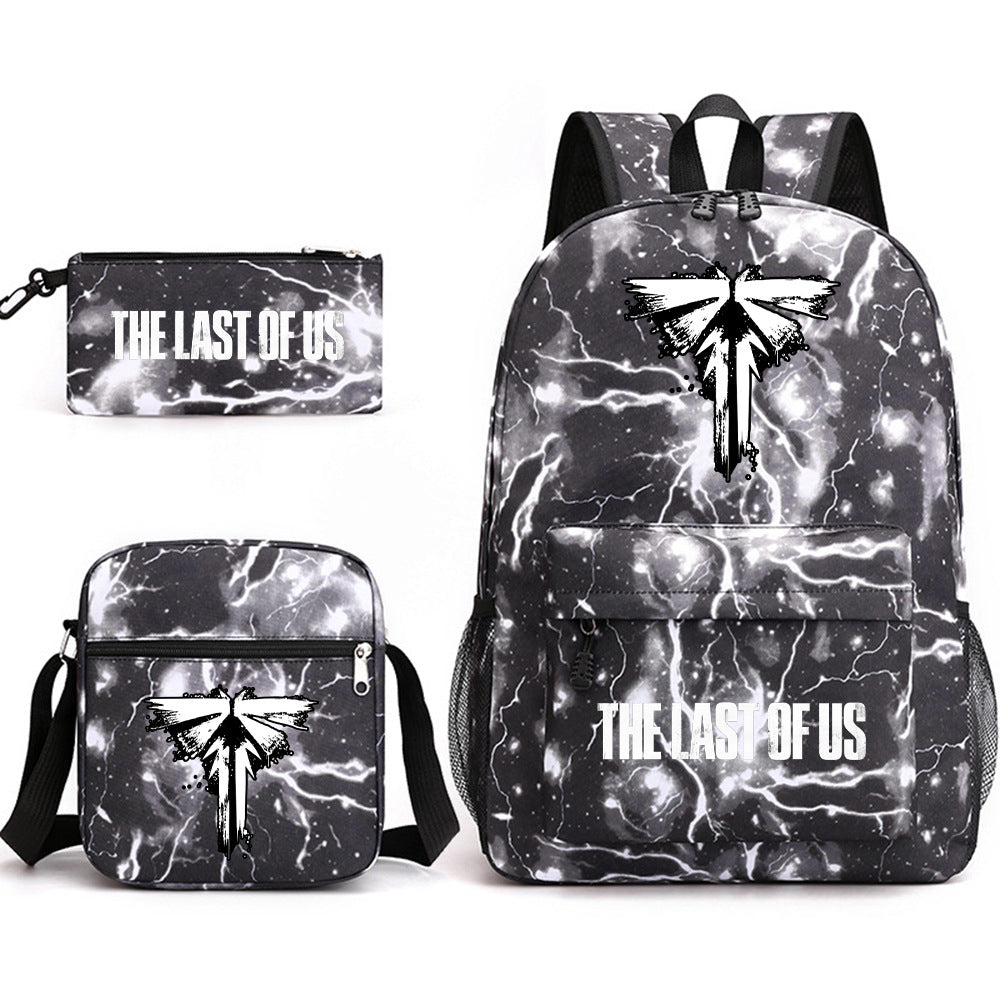 The Last of Us SchoolBag Backpack Shoulder Bag Book Pencil Bags  3pcs Set