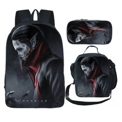 Morbius School Bag Backpack Lunch Bag Pencil Case Set Gift for Kids Students