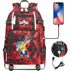 Jeffy USB Charging Backpack School NoteBook Laptop Travel Bags