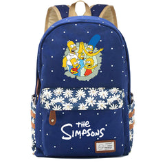 The Simpsons Canvas Travel Backpack School Bag For Girl