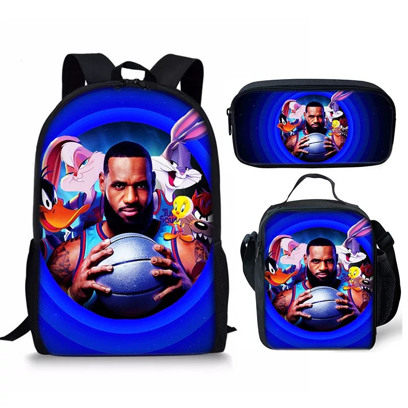 Space Jam A New Legacy Schoolbag Backpack Lunch Bag Pencil Case Set Gift for Kids Students