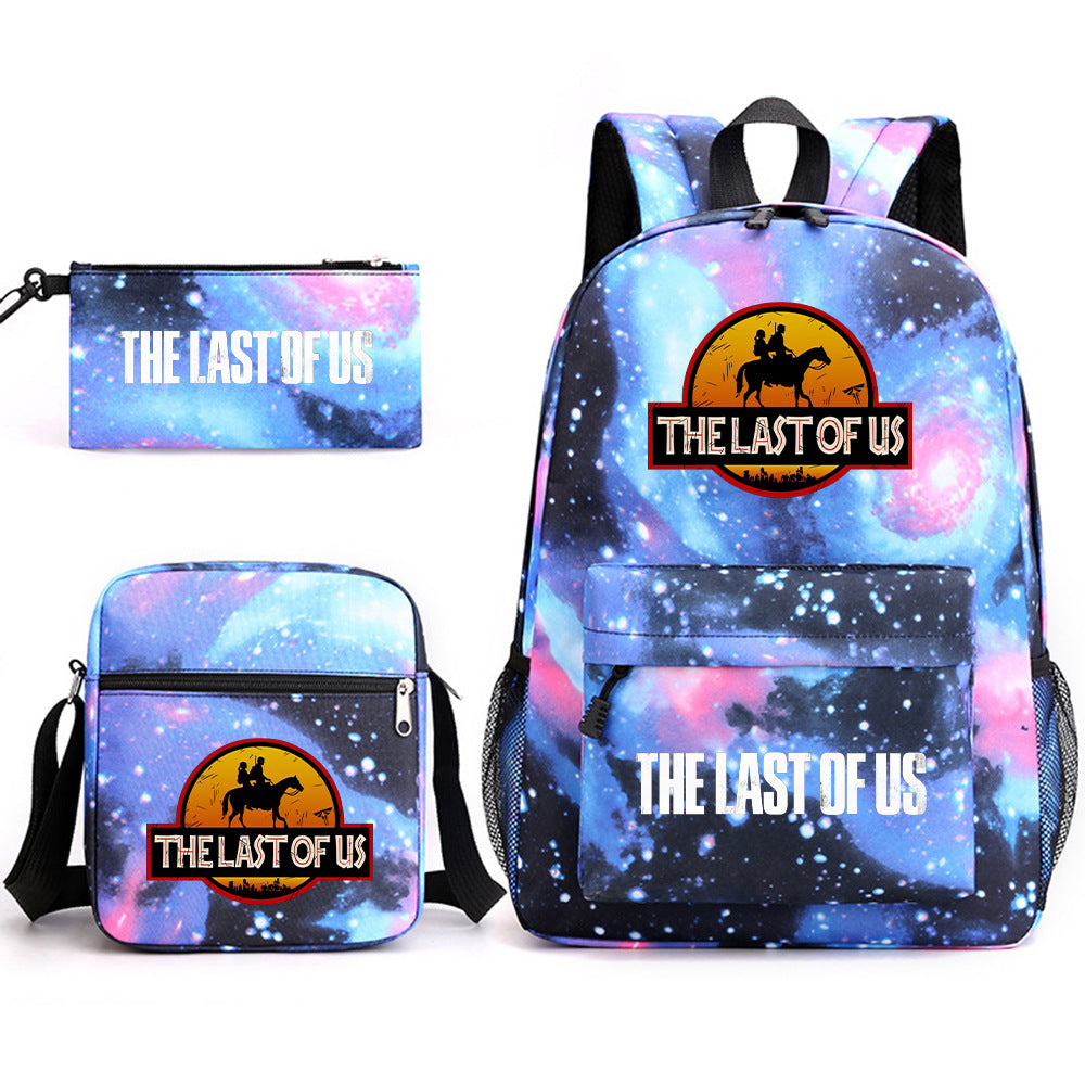 The Last of Us SchoolBag Backpack Shoulder Bag Book Pencil Bags  3pcs Set