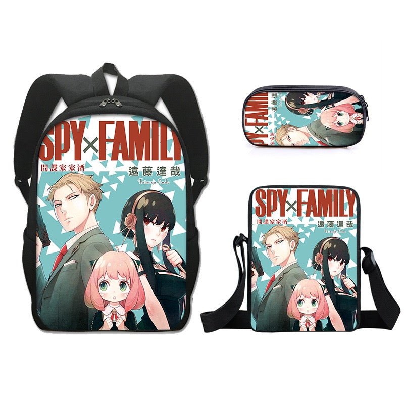 SPY×FAMILY Schoolbag Backpack Lunch Bag Pencil Case Set Gift for Kids Students