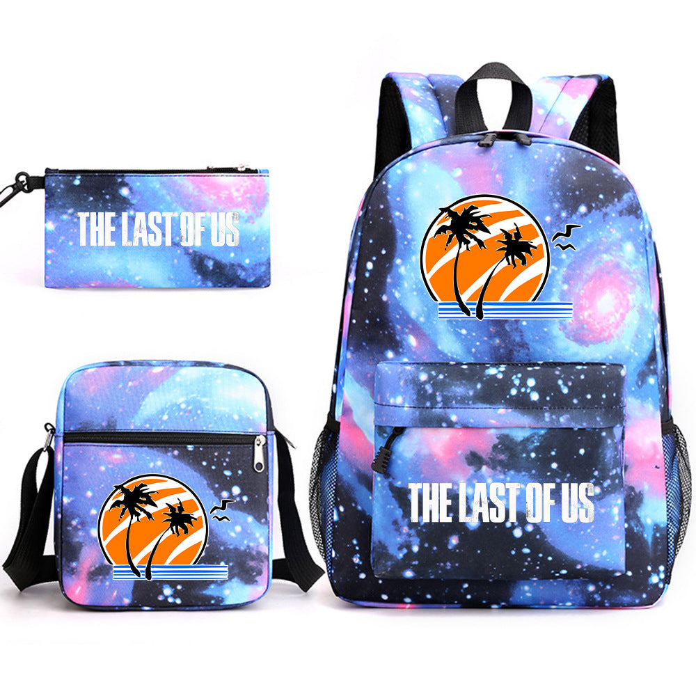 The Last of Us SchoolBag Backpack Shoulder Bag Book Pencil Bags  3pcs Set