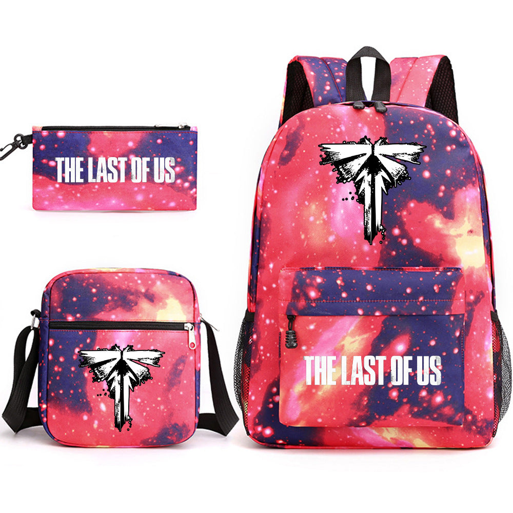 The Last of Us SchoolBag Backpack Shoulder Bag Book Pencil Bags  3pcs Set