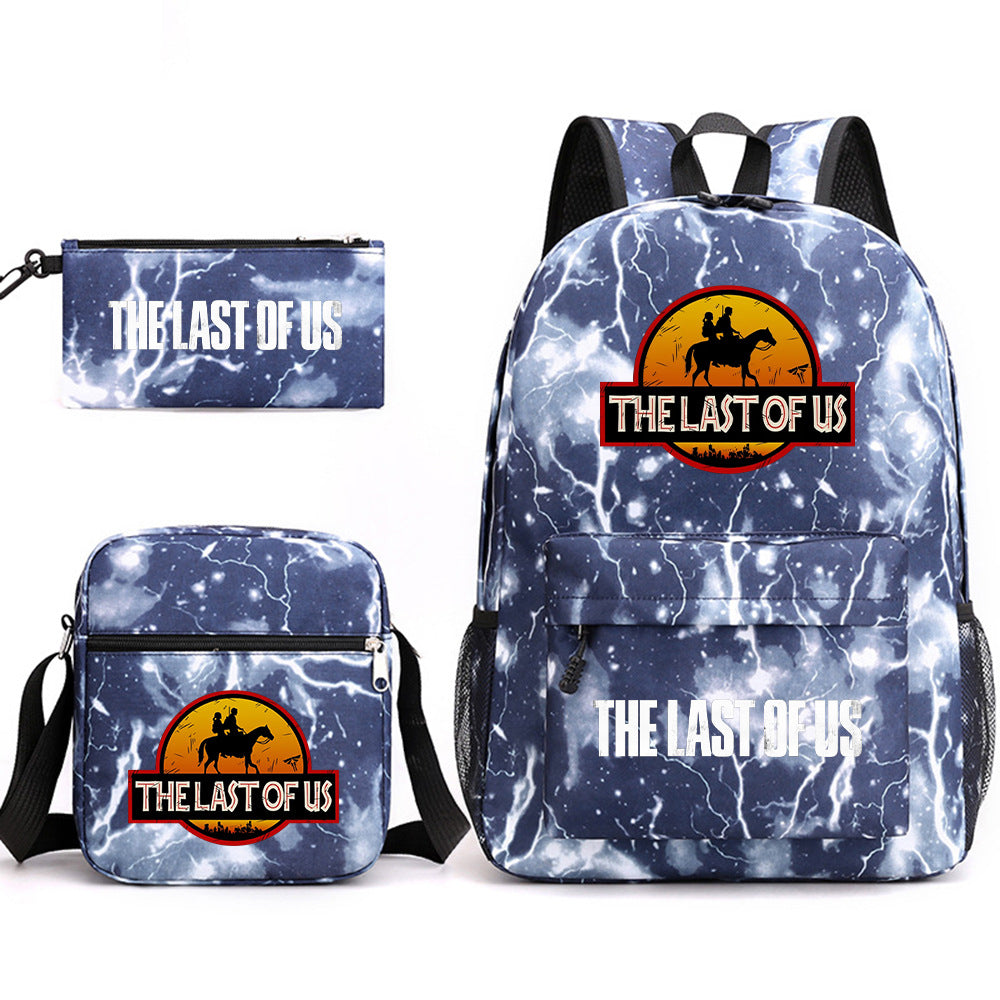 The Last of Us SchoolBag Backpack Shoulder Bag Book Pencil Bags  3pcs Set