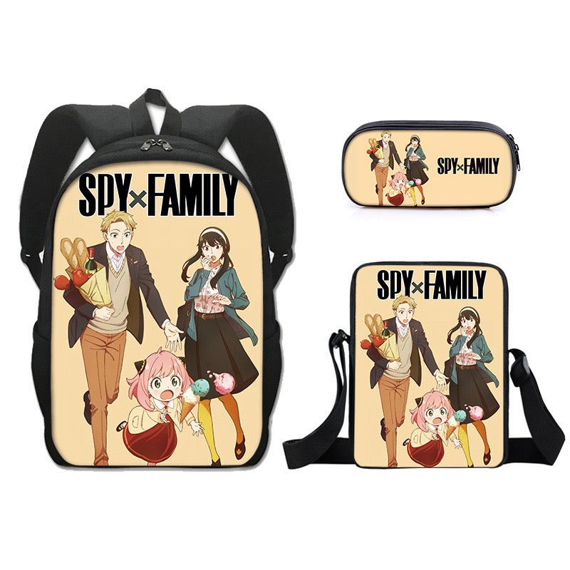 SPY×FAMILY Schoolbag Backpack Lunch Bag Pencil Case Set Gift for Kids Students