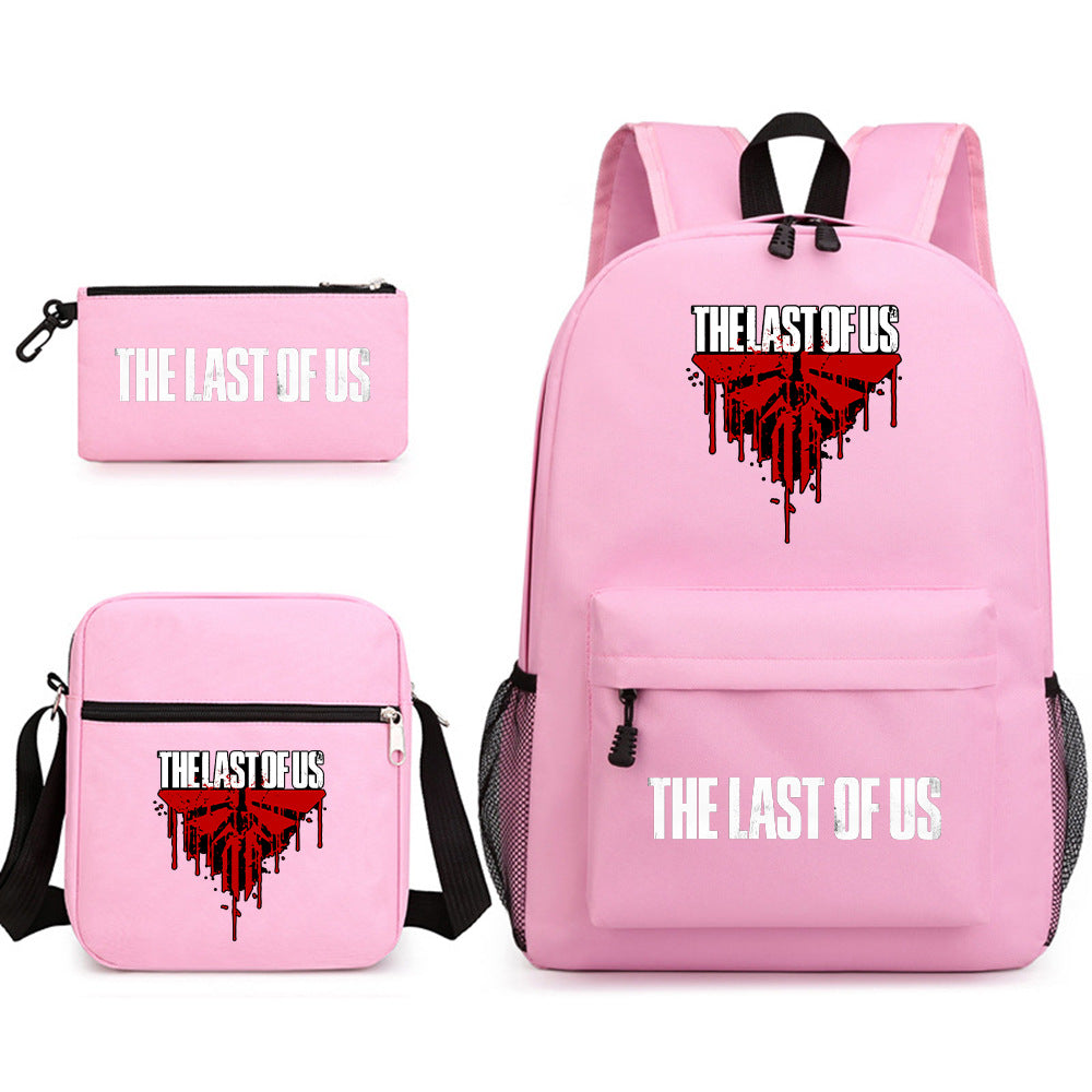 The Last of Us SchoolBag Backpack Shoulder Bag Book Pencil Bags  3pcs Set