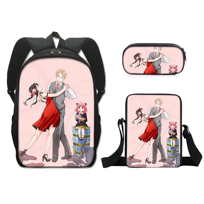 SPY×FAMILY Schoolbag Backpack Lunch Bag Pencil Case Set Gift for Kids Students