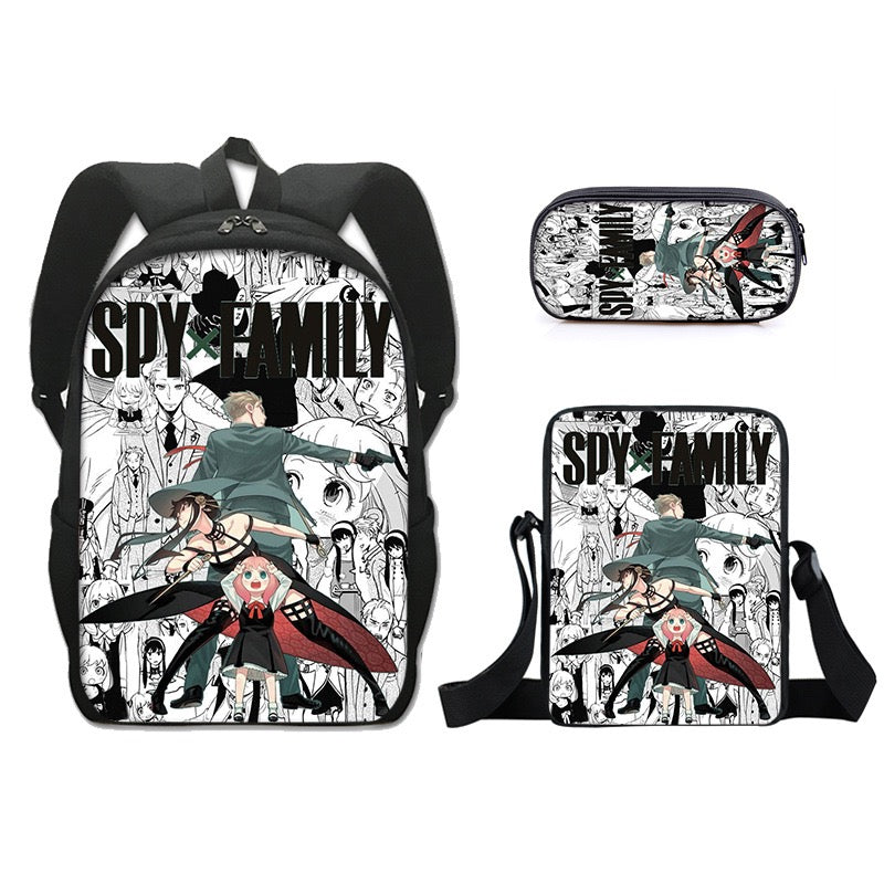 SPY×FAMILY Schoolbag Backpack Lunch Bag Pencil Case Set Gift for Kids Students