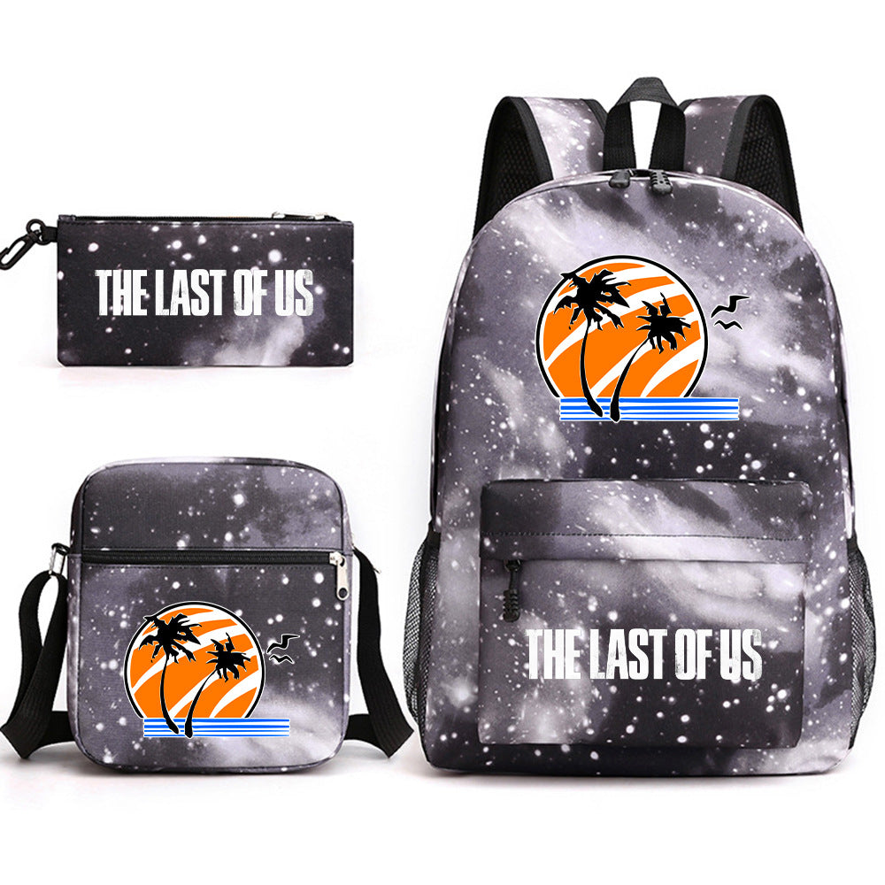 The Last of Us SchoolBag Backpack Shoulder Bag Book Pencil Bags  3pcs Set