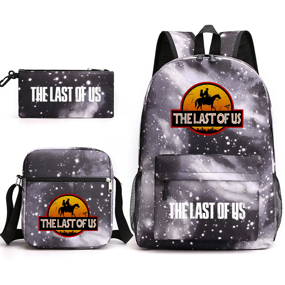 The Last of Us SchoolBag Backpack Shoulder Bag Book Pencil Bags  3pcs Set