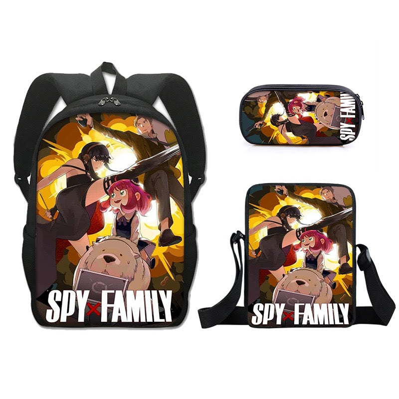 SPY×FAMILY Schoolbag Backpack Lunch Bag Pencil Case Set Gift for Kids Students