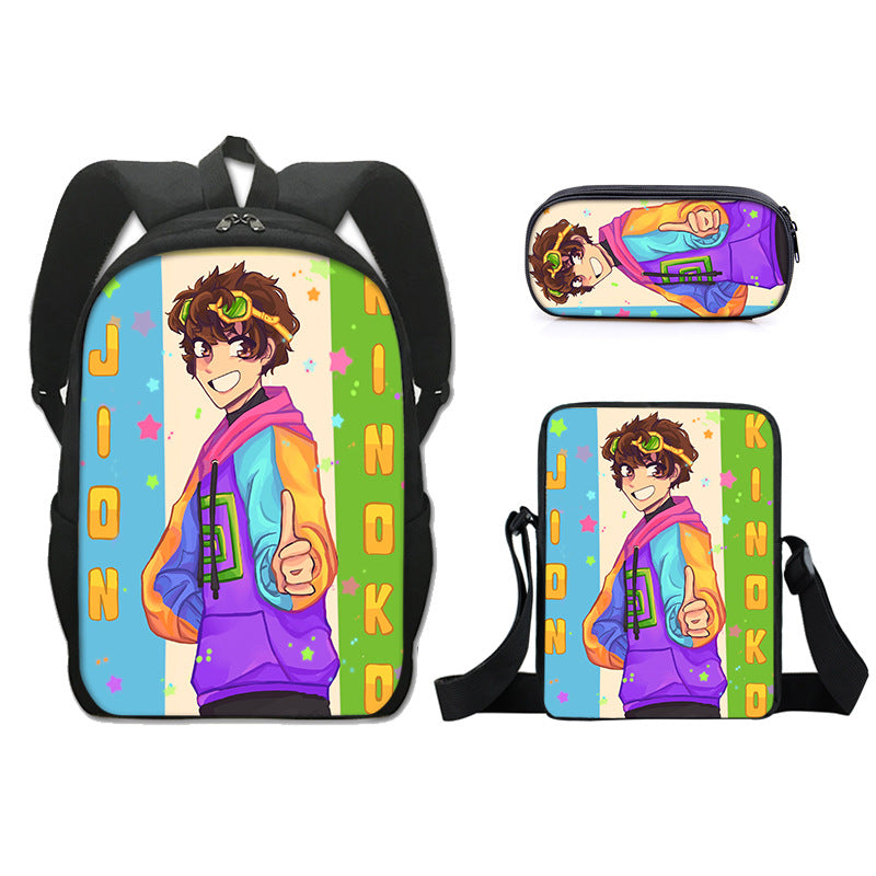 Karl Jacobs Schoolbag Backpack Lunch Bag Pencil Case Set Gift for Kids Students