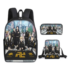 Tokyo Revengers Schoolbag Backpack Lunch Bag Pencil Case Set Gift for Kids Students